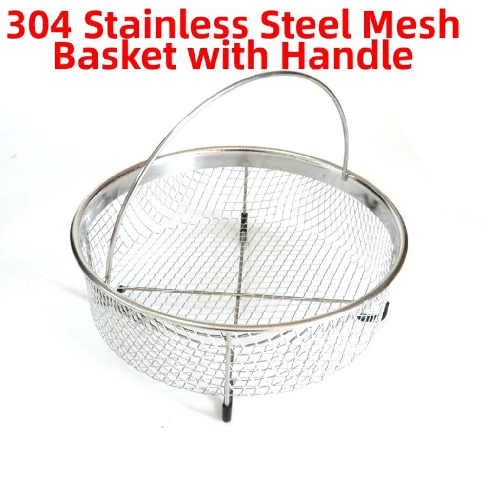 304 Stainless Steel Frying Basket for Kitchen Cooking Grill Rack