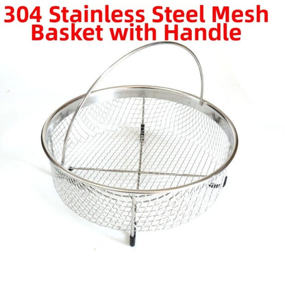 304 Stainless Steel Frying Basket for Kitchen Cooking Grill Rack