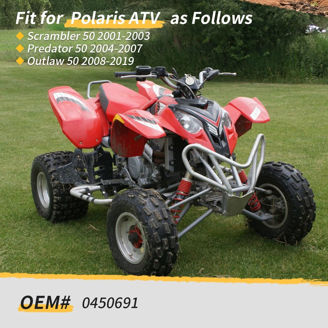 Right Hand Side Brake Lever for Polaris Scrambler Predator Outlaw 50 (2004–2019)