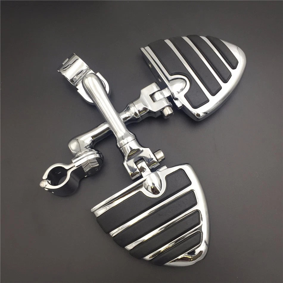 Chrome 1.5" Long Angle Adjustable Foot Peg for Triumph Rocket 3 (2004–2023)