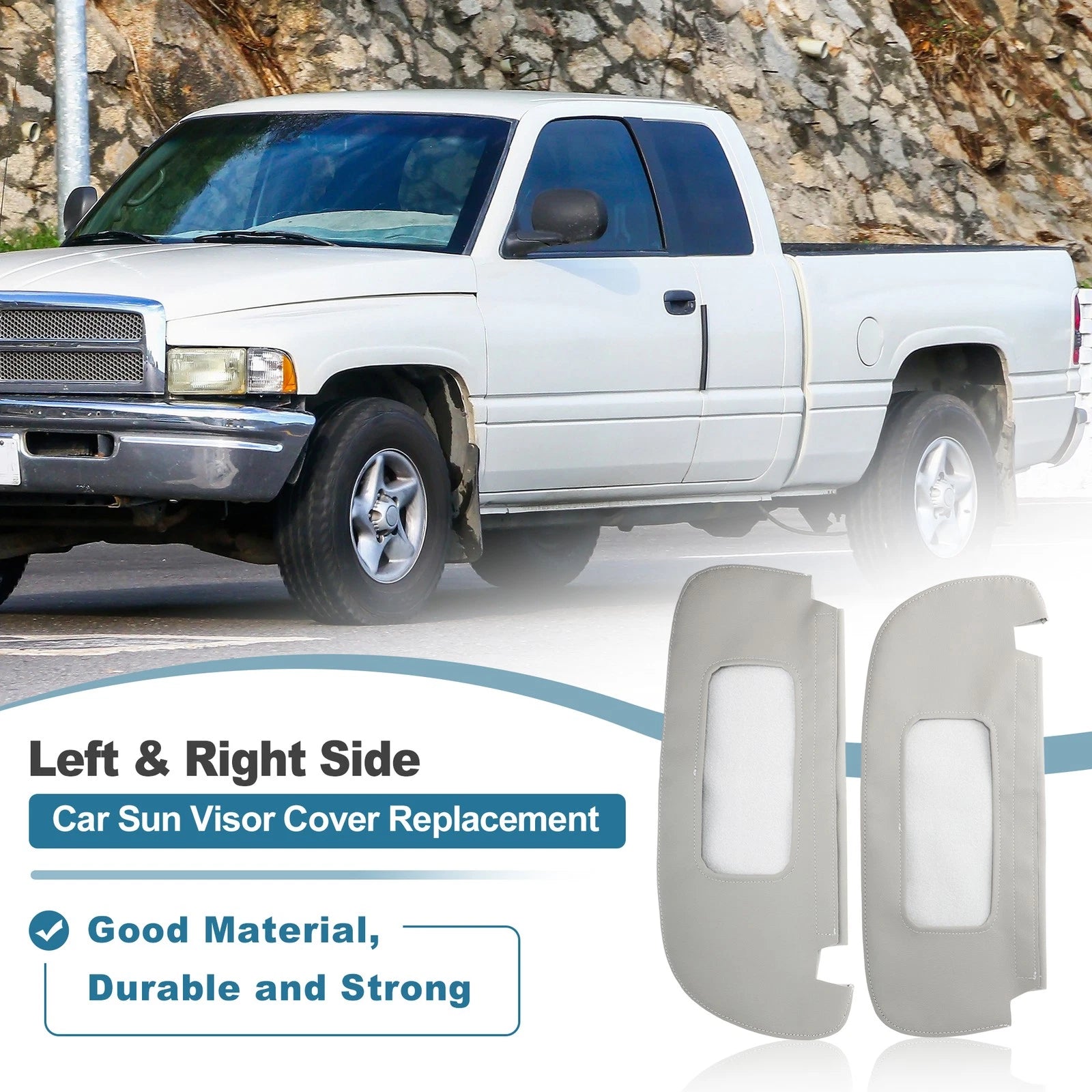 Sun Visor Cover Replacement for Dodge Ram 1500 2500 (1994–2001)