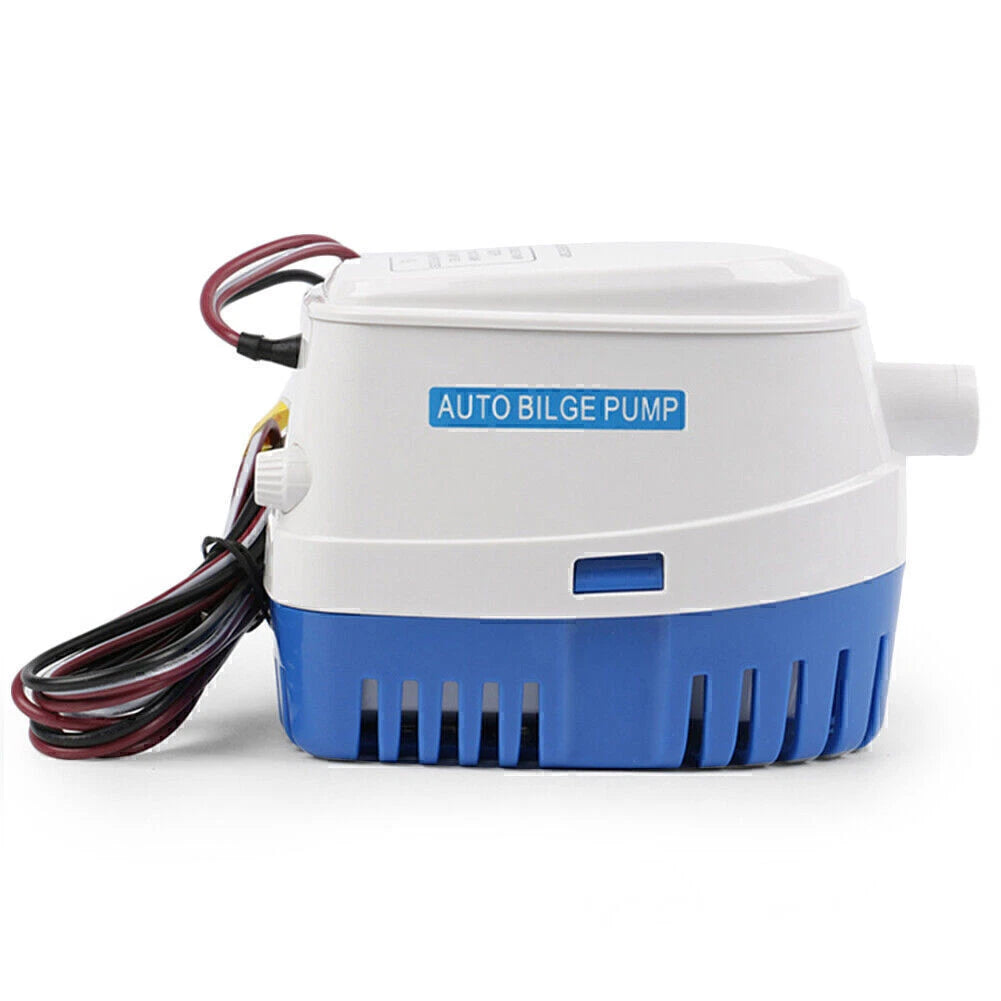 24V 600 GPH Automatic Submersible Bilge Pump with Float Switch for Boats