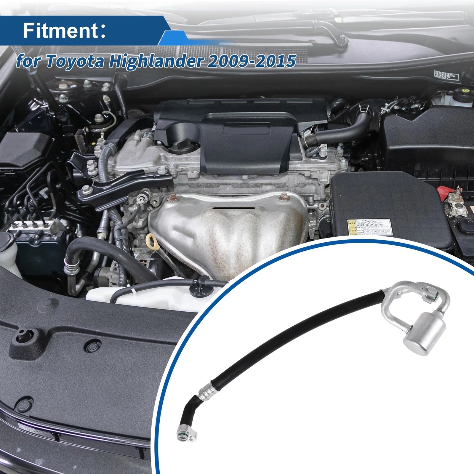 A/C Refrigerant Liquid Hose Replacement for Toyota Highlander (2009–2015)