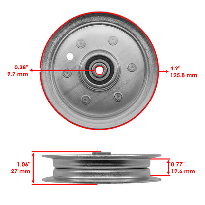 Deck Spindles and Pulleys Replacement with Belt for Cub Cadet LT 1050 (2011–2017)