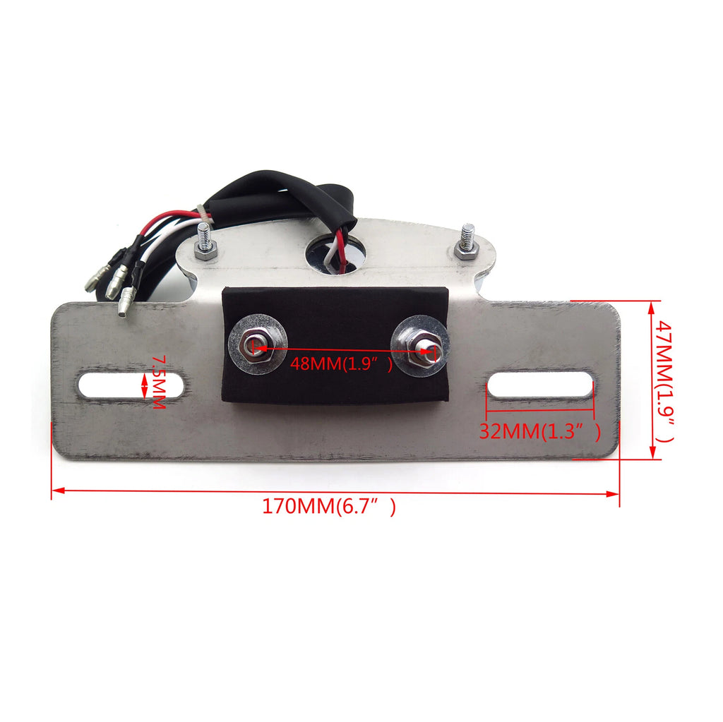 Chrome Cat Eye Rear Taillight for Motorcycle (Custom Fit)