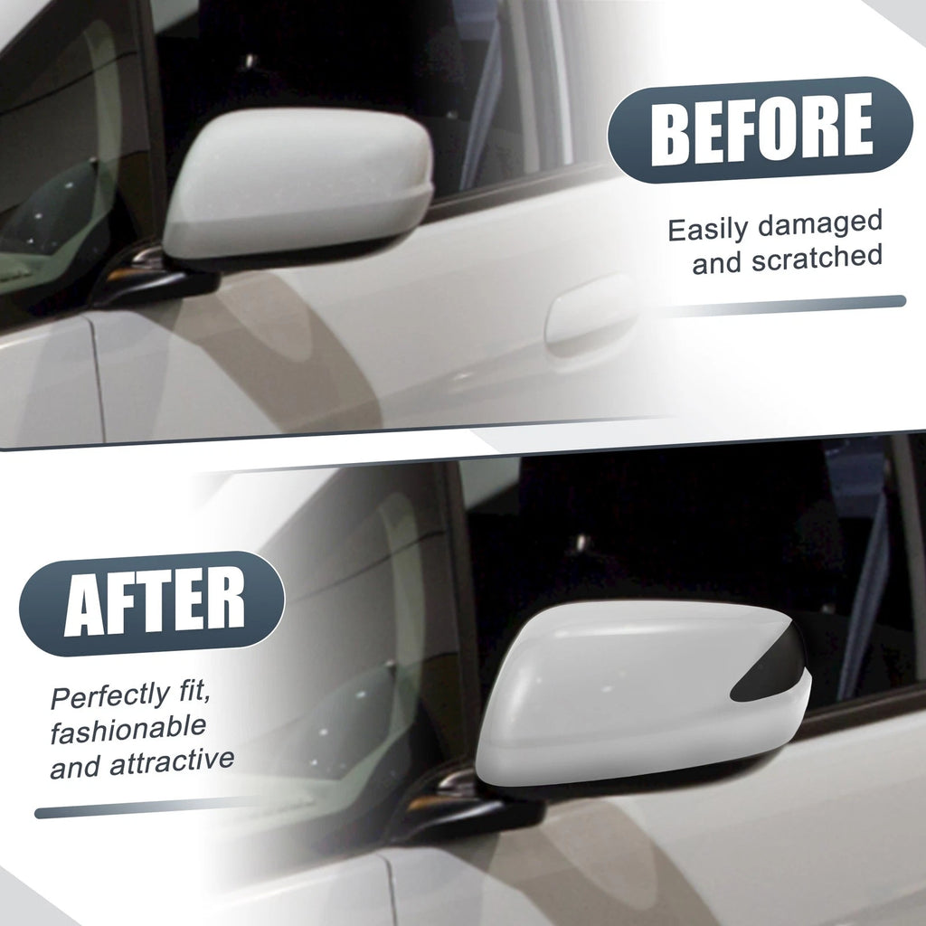 Left Side Car Mirror Cover Cap Replacement White for Honda Fit (2009–2013)