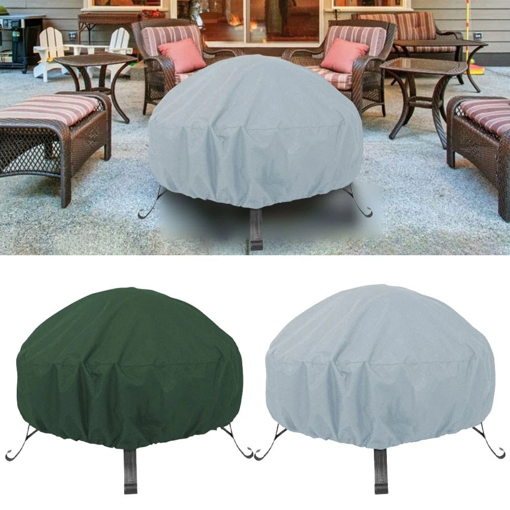Waterproof Wind Resistant Fire Cover 210D for Outdoor Use (Round)