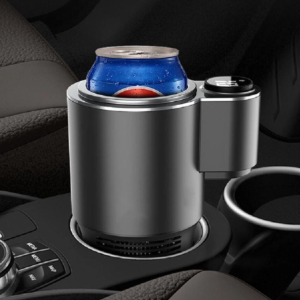12V Car Beverage Warmer Cooler with Temperature Control for Outdoor Use