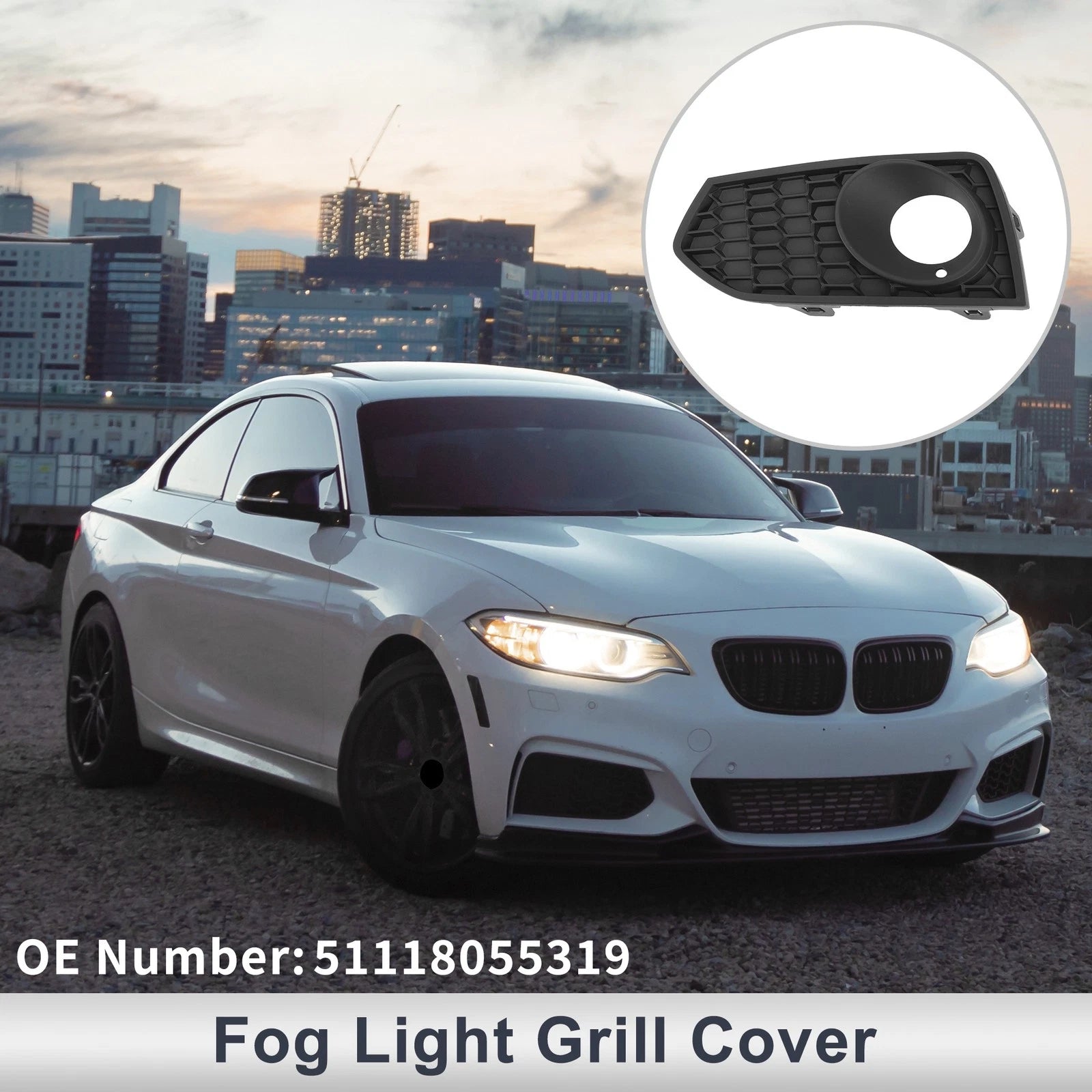 Left Front Fog Light Grill Replacement for BMW 2 Series F22 (2012–2017)