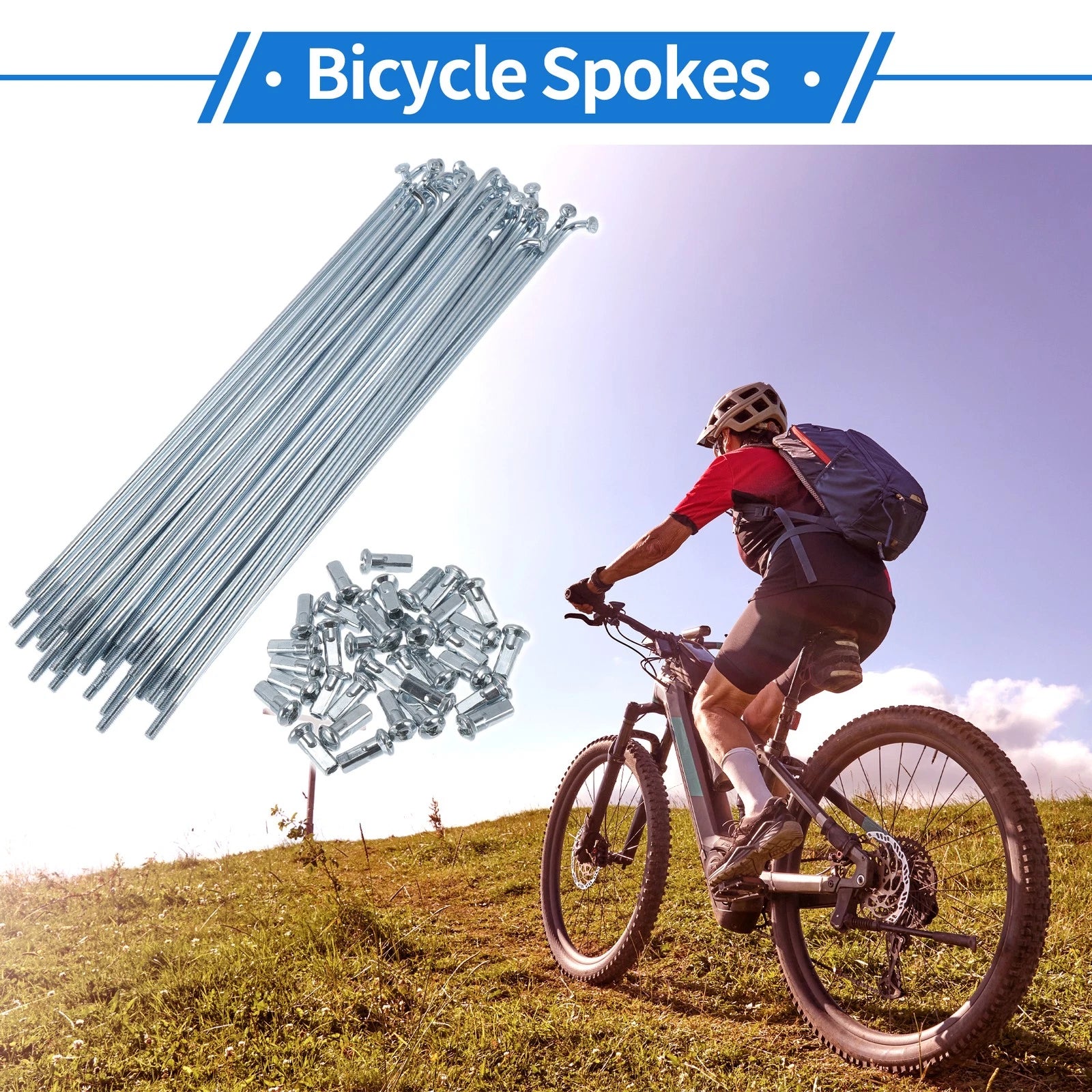 Bicycle Spokes Nipple Replacement 12G 160mm for Universal Bike (Any Year)