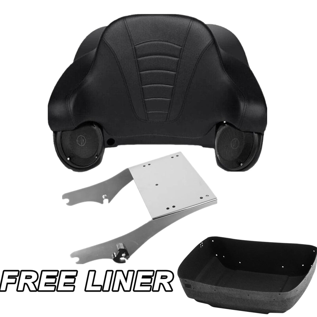 Trunk Pad Mount Rack Speakers for Harley Touring Street Glide (1997–2008)