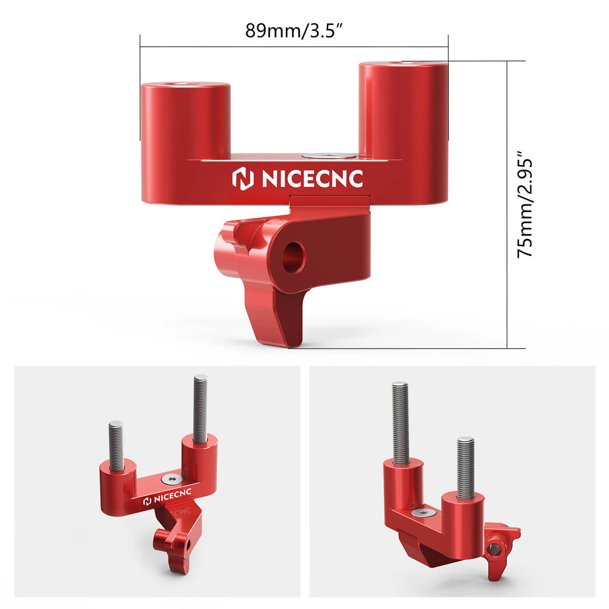 Right Foot Peg Mount for Honda XR650L (1993–2025) Aluminum Anodized Red