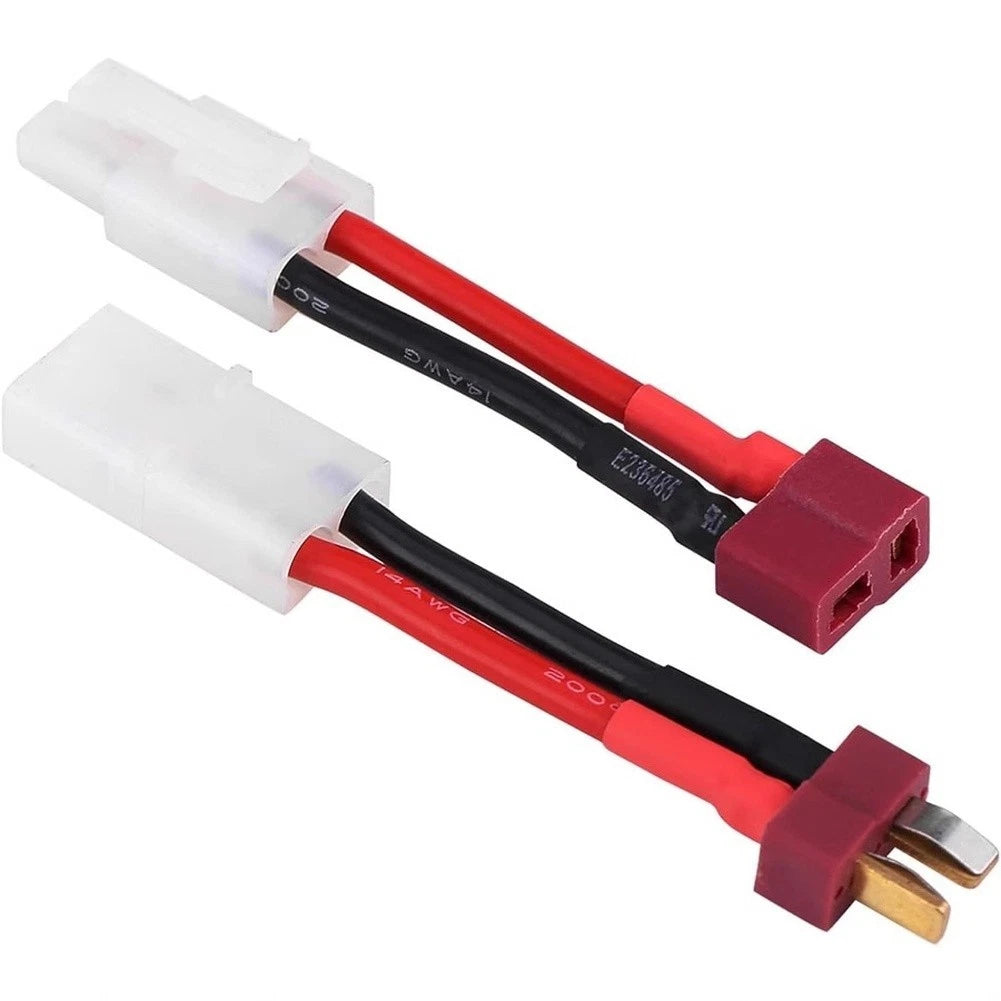 2X RC Model Battery Charging Cable T Connector 14AWG Silicone Wire 50mm