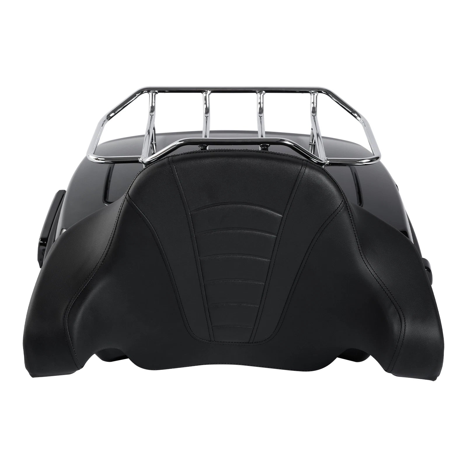 Black Chopped Trunk Backrest Luggage Rack for Harley Touring (2014–2026)
