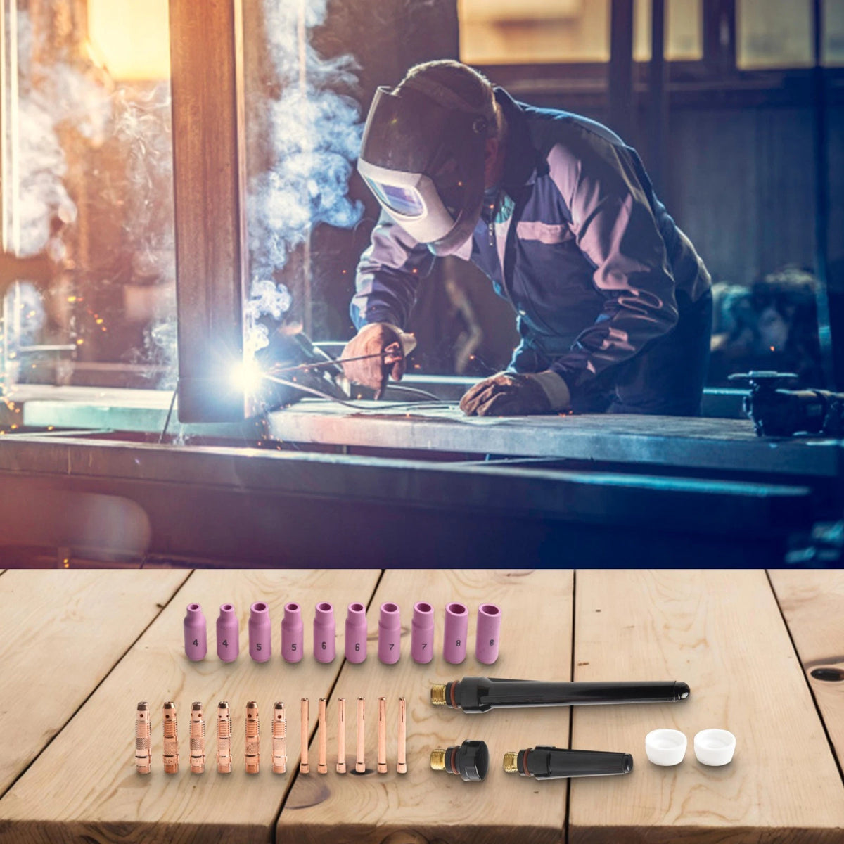27-Piece TIG Welding Accessory Set for