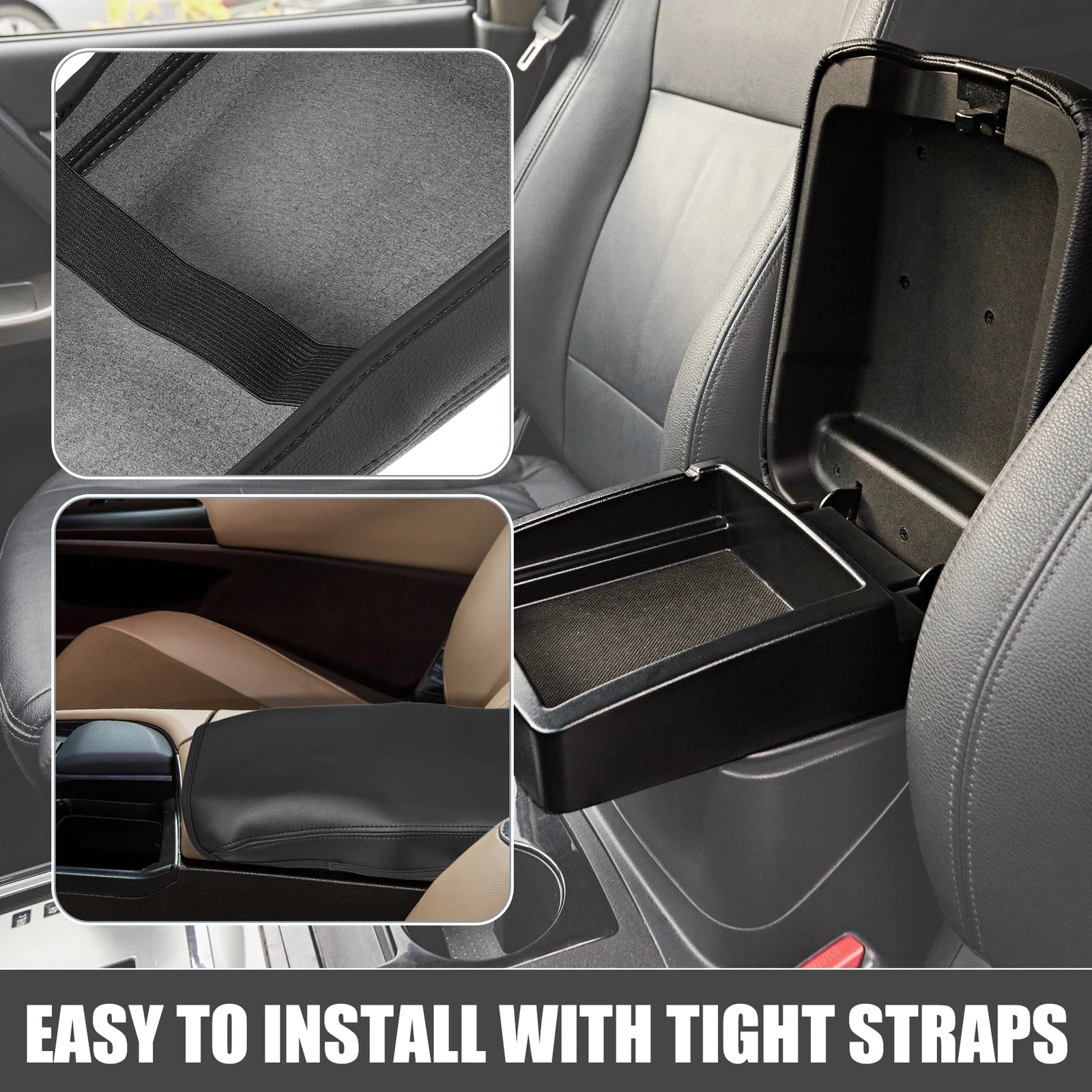 Center Console Pad Armrest Cover for Lexus ES330 (2005–2009) Black