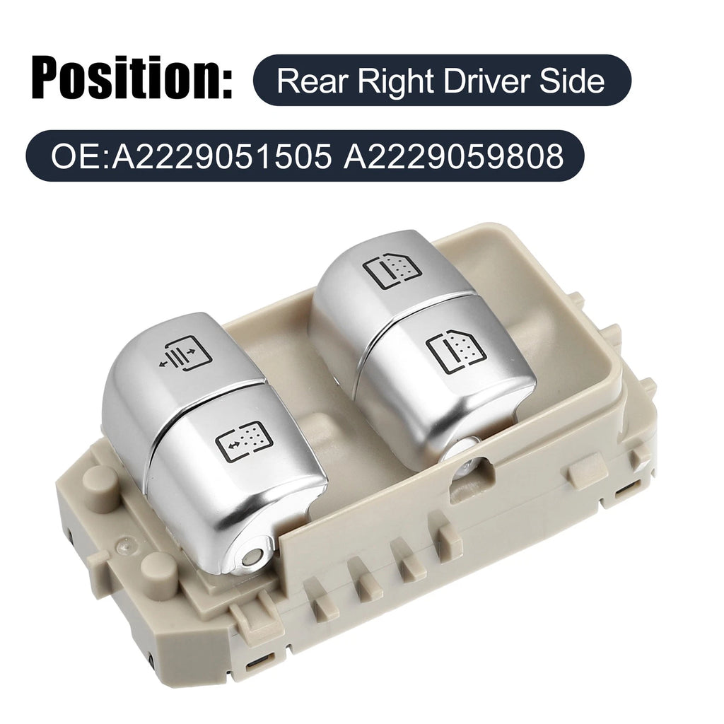 Rear Right Power Window Switch OEM Replacement for Mercedes E S Class (2017–2021)
