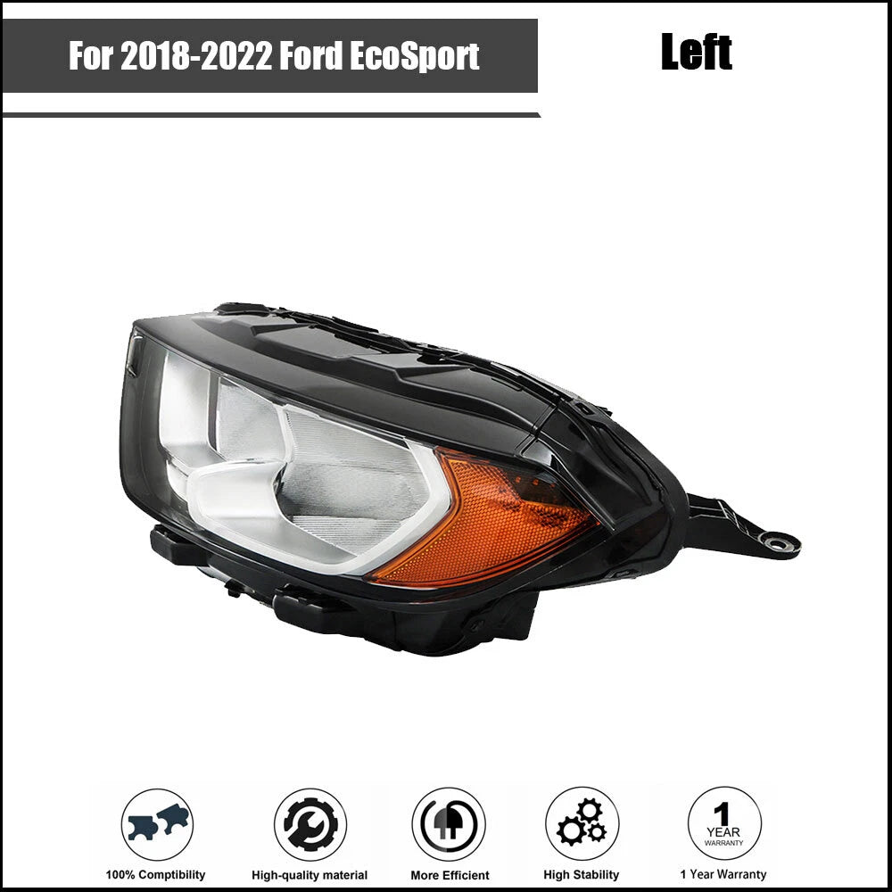 Headlight for Ford EcoSport (2018–2022) Driver Left Halogen