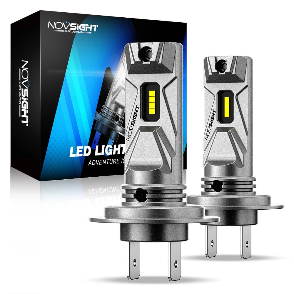 2X H7 LED Headlight Bulbs 20000LM 6500K for