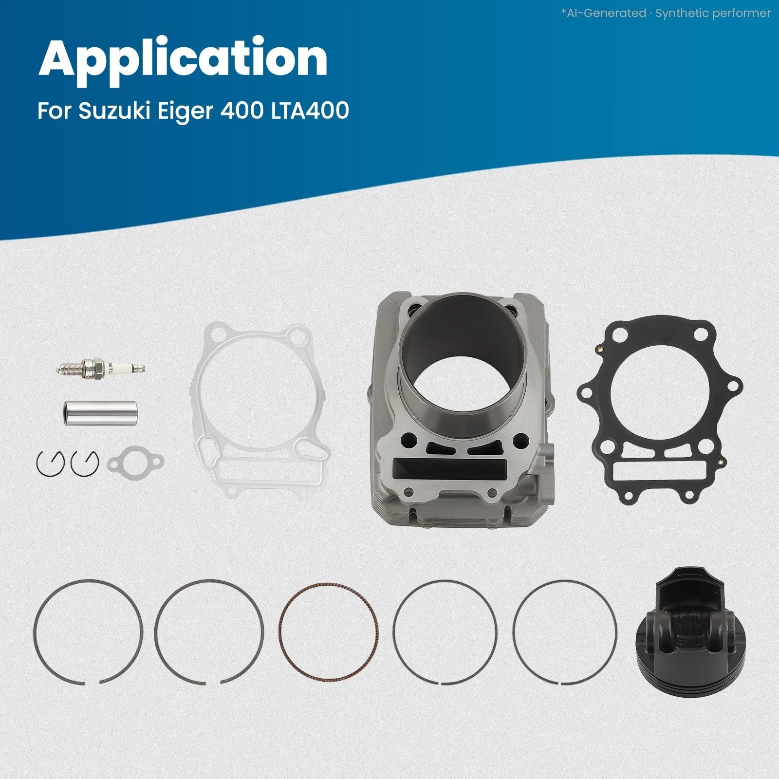 Engine Cylinder Piston Gasket Kit for Suzuki Eiger 400 LTF400 (2002–2007)