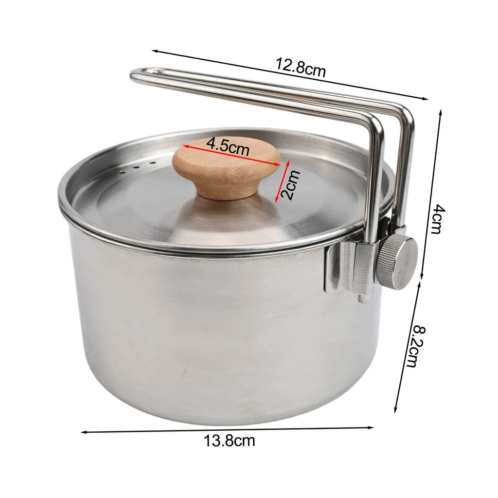 1L Camping Kettle with Sturdy Handle