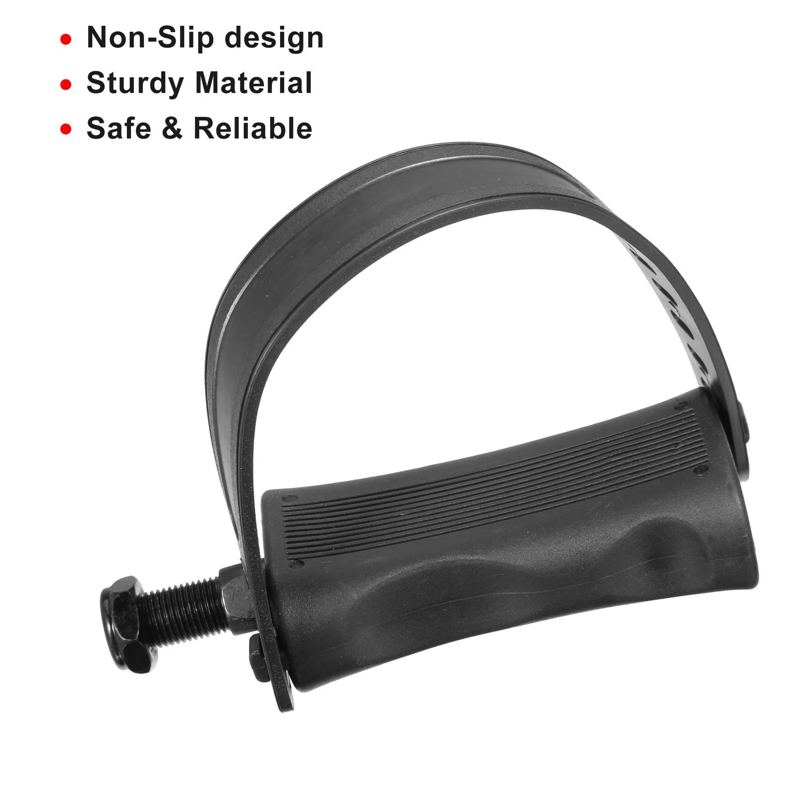 Exercise Bike Pedals with Straps 1/2 Inch Spindle Pair for Black Cycling