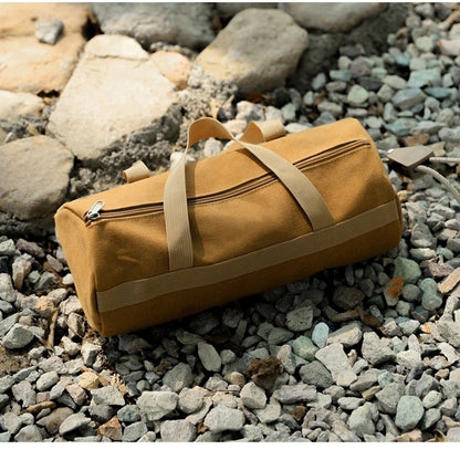 Canvas Cylinder Carry Bag for Tent Pegs and Accessories