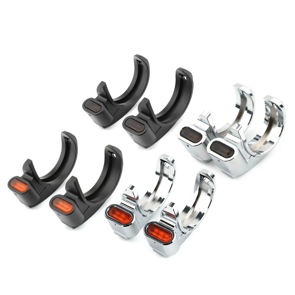 LED Front Turn Signal Light for Harley 49-51mm Front Fork Shock Absorber