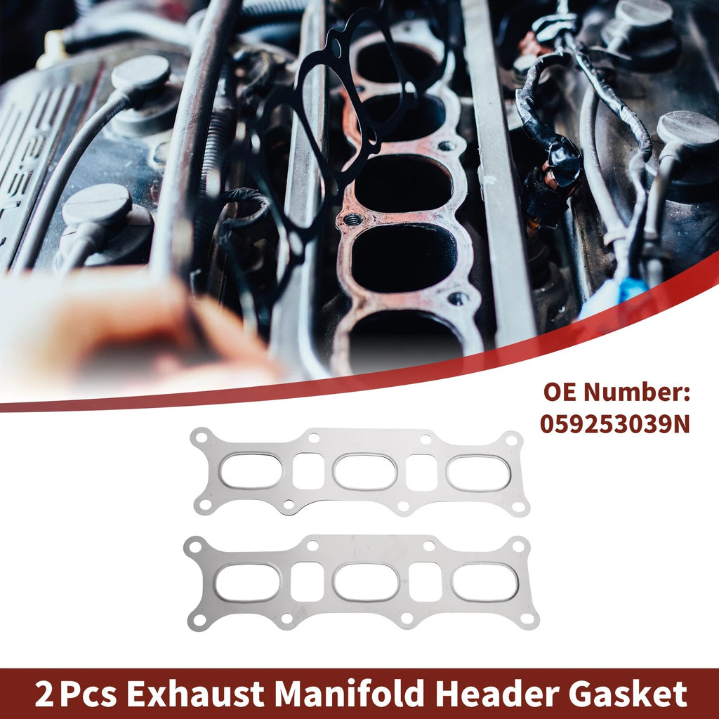 Exhaust Manifold Header Gasket Set for Audi A4 A5 A6 A7 A8 (2 Pcs)