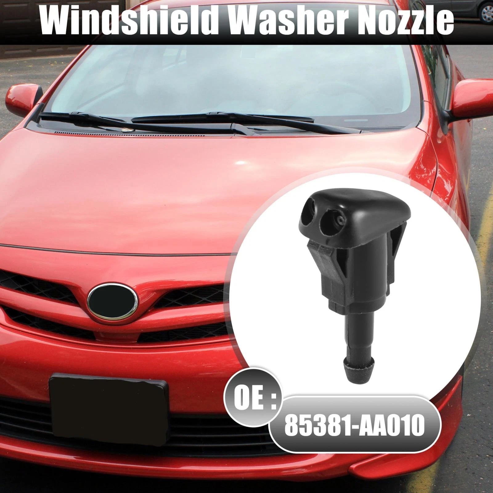 2PCS Front Windshield Washer Nozzles Replacement for Toyota Tacoma (2005–2010)