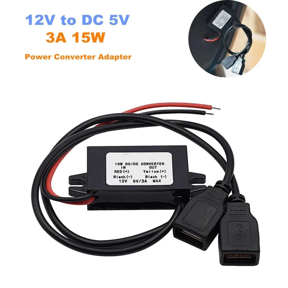 12V to DC 5V Dual USB Converter Module for Dash Cam (Universal)
