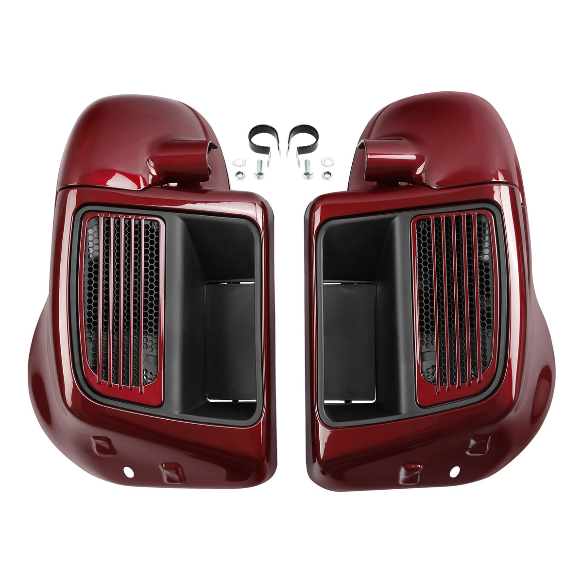 Lower Vented Fairings for Harley Touring Glide (2014–2023) Mysterious Red Sunglo