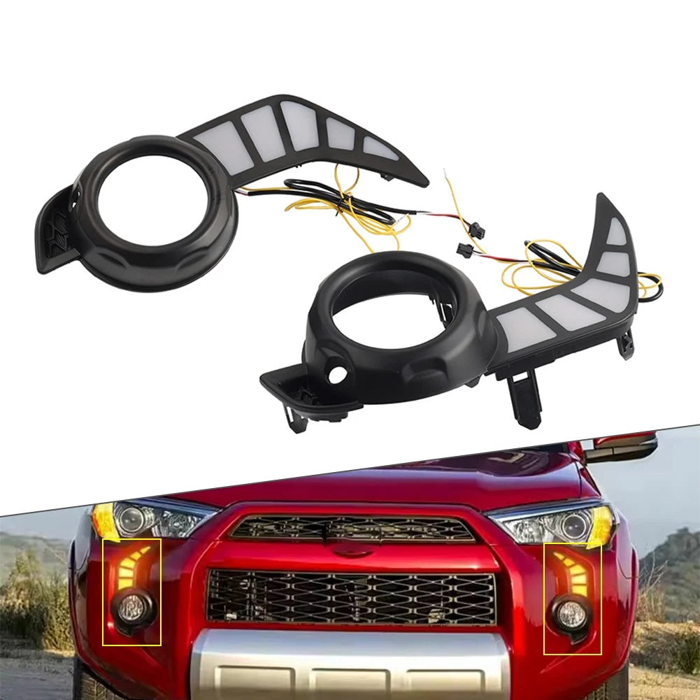 Front Bumper Fog Lights Daytime Running Light For Toyota 4Runner 2014-24