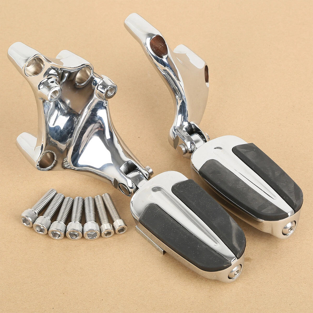 Passenger Foot Pegs with Mount Bracket for Harley Sportster 883 1200 (2014–2022)