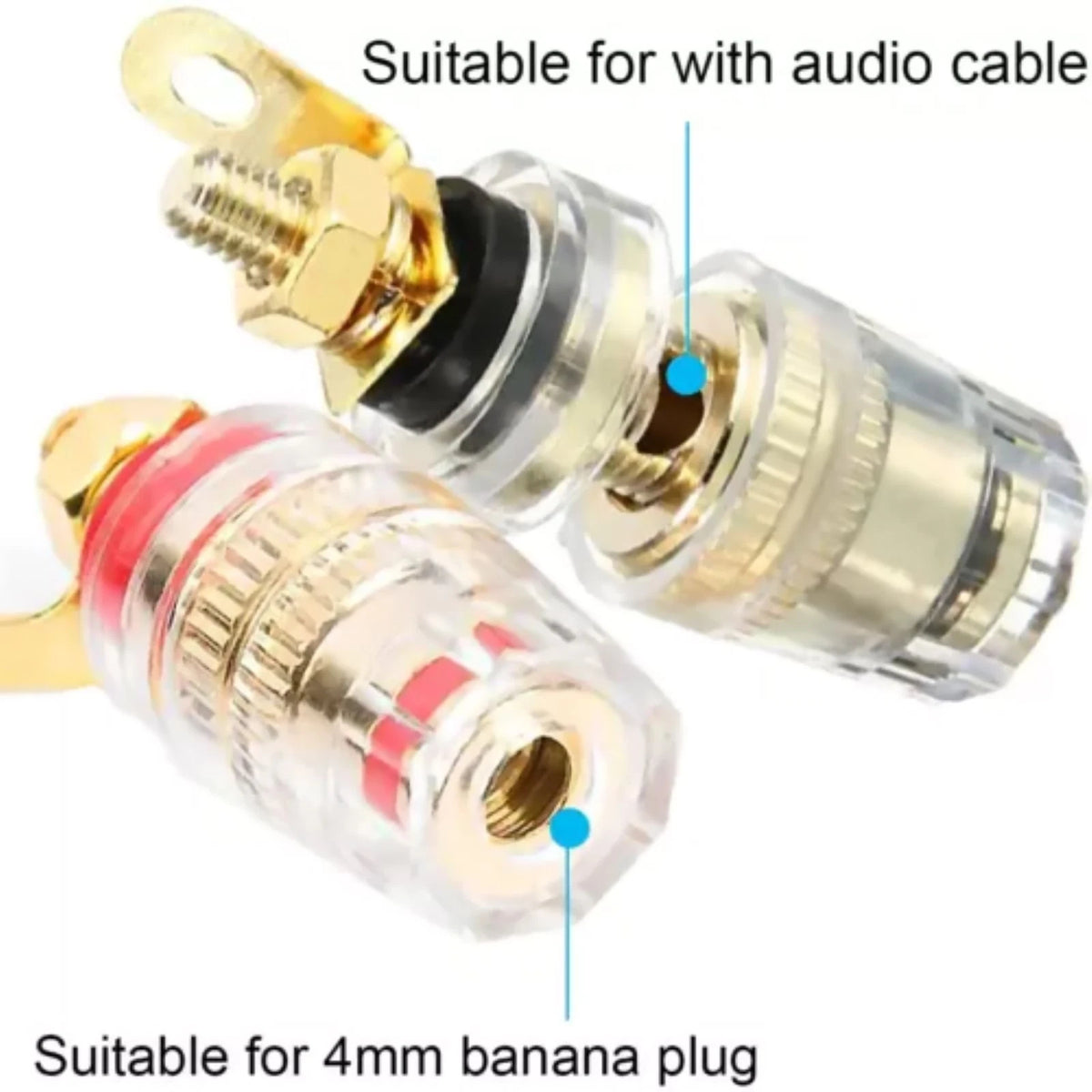 8X 4mm Amplifier Speaker Terminal Binding Post Banana Plug Socket