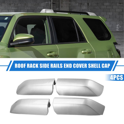Set of 4 Roof Rack Side Rails End Covers for Toyota 4Runner (2010–2022) Silver
