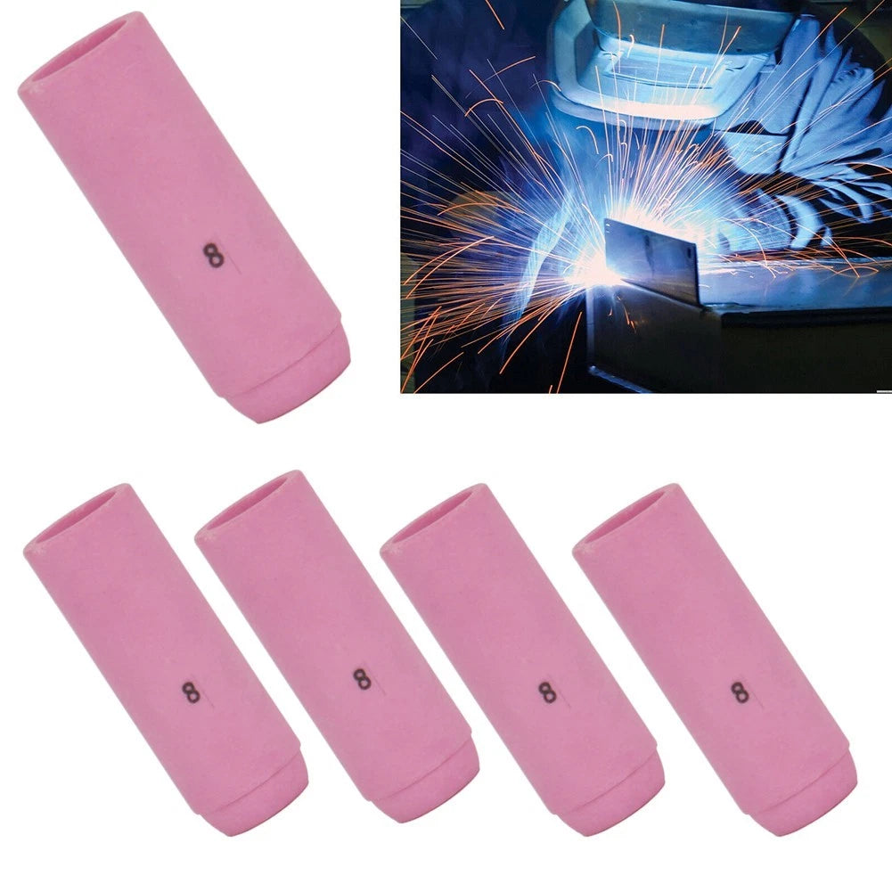 5PCS Alumina Shield Cups Nozzles for WP 17 18 26 Torches (10N46, 125mm)