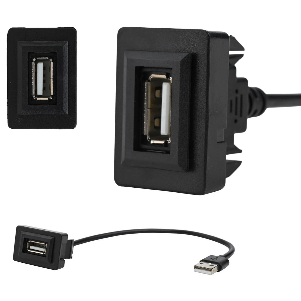 USB Socket Cable for Universal Fitment (Minimum Cut-out Size)
