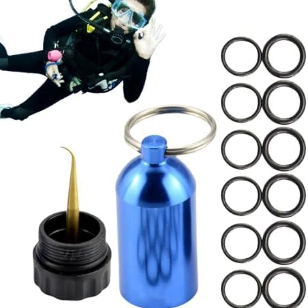 Mini Diving Cylinder Valve Storage Bottle with Rubber O-Ring