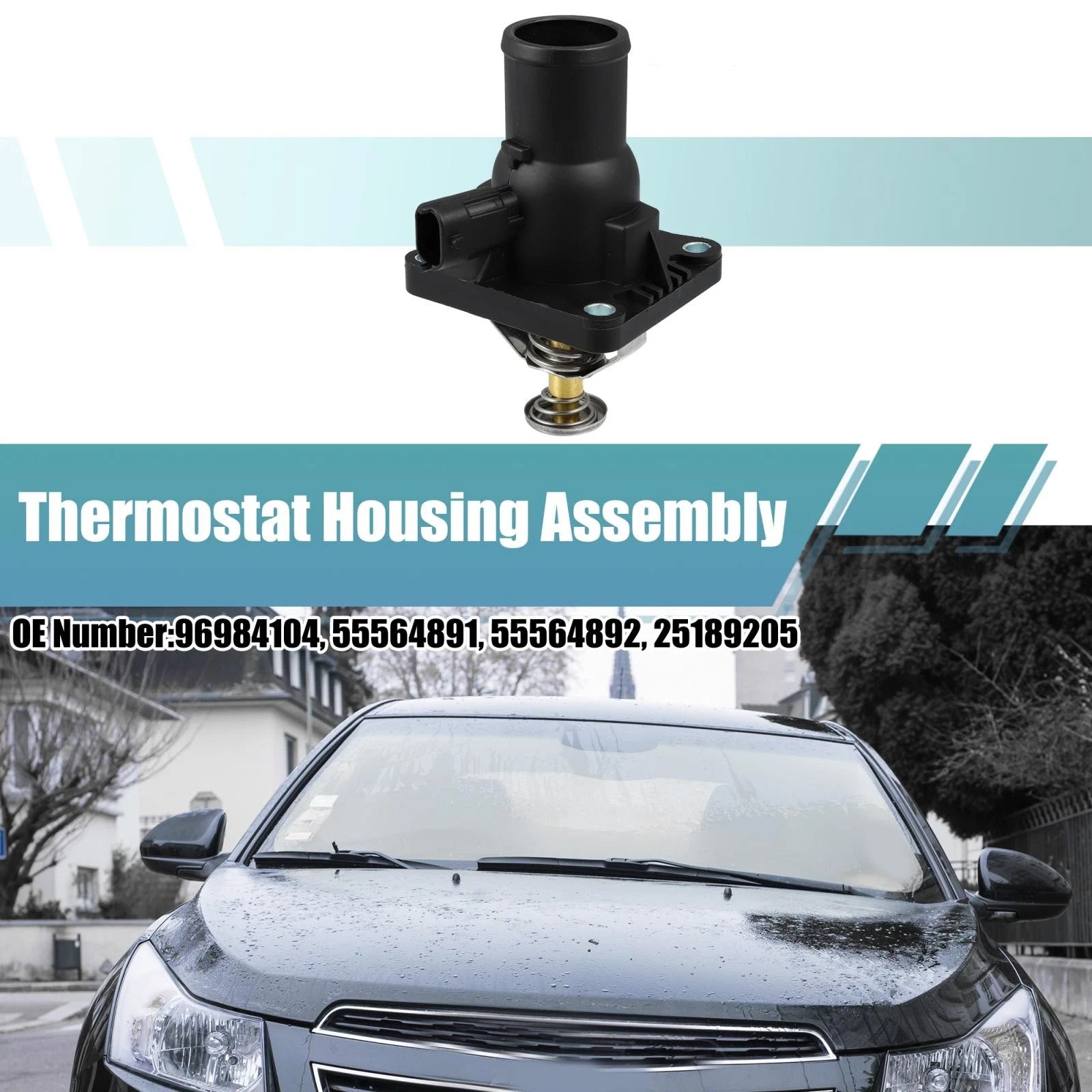 Engine Coolant Thermostat Housing Assembly Replacement for Chevrolet Aveo (2009–2011)