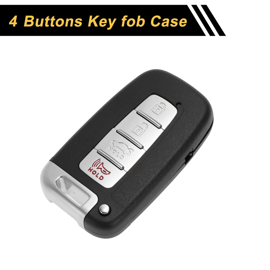 Key Fob Shell Case Replacement for Hyundai Sonata (2011–2015) Black
