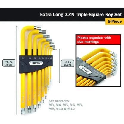 8 Piece Triple-Square Key Set for Titan 12733