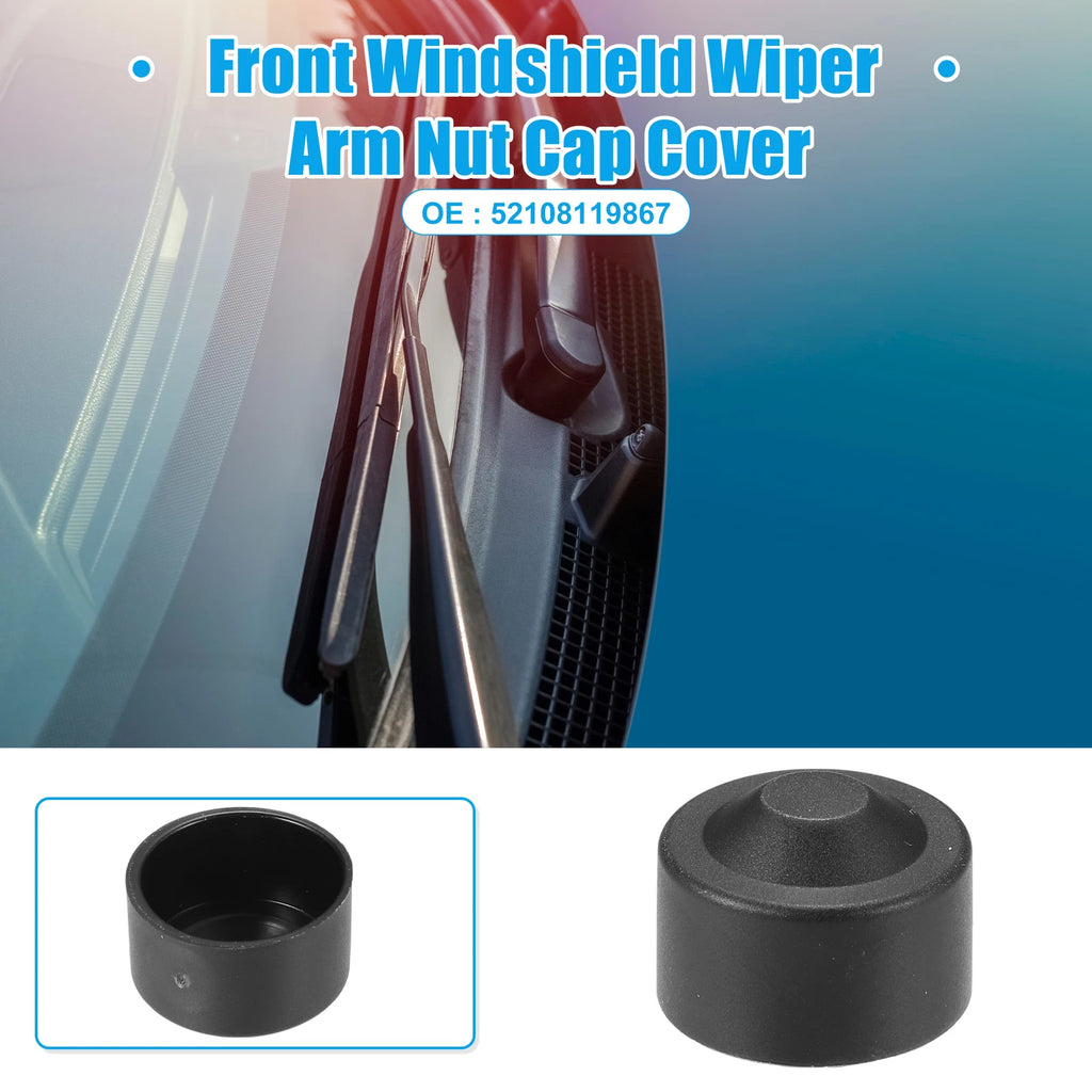 2X Front Windshield Wiper Arm Nut Cover Cap for BMW i3 (2014–2021)