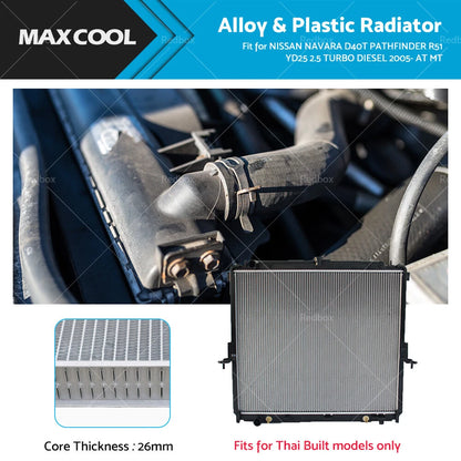 Radiator for Nissan Navara D40 R51 Turbo Diesel (2005–Present)
