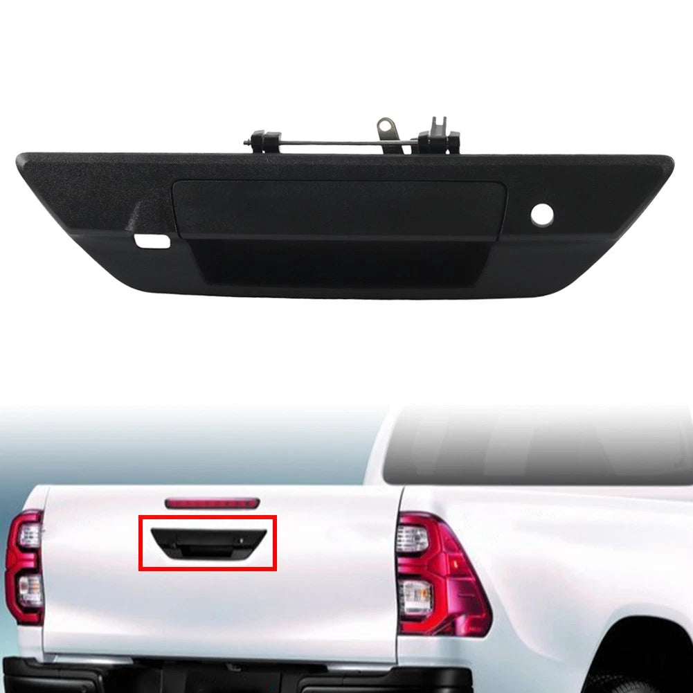 Black Tailgate Door Handle with Camera for Toyota Hilux Revo (2015–2018)