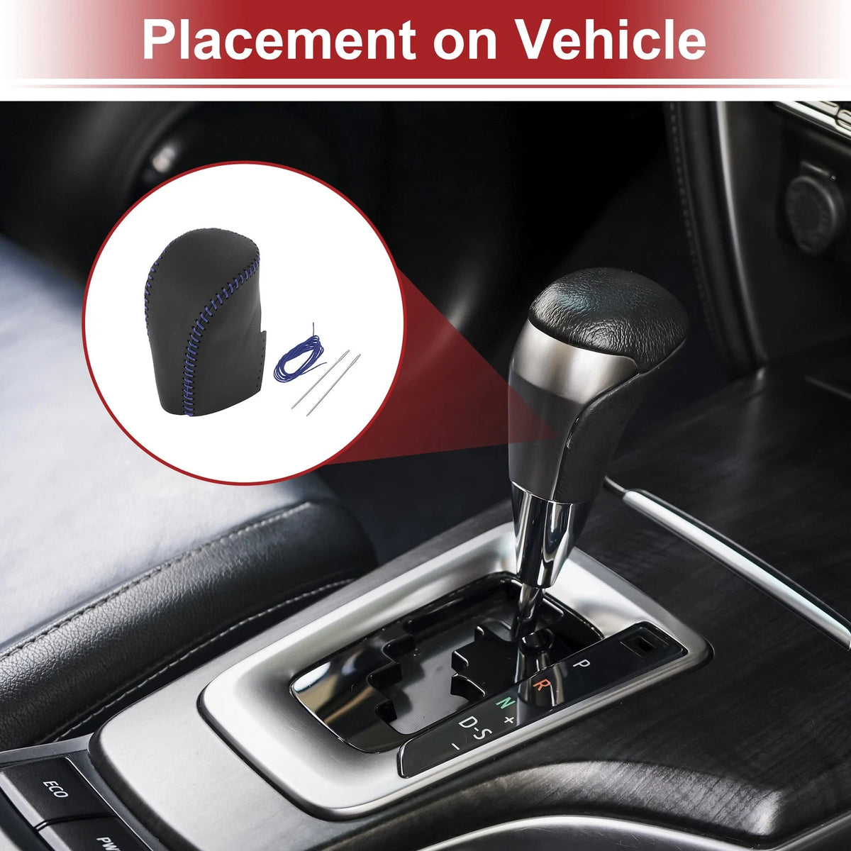 1 Pc Gear Shift Knob Cover Replacement for Honda HR-V (2023–2024) Black