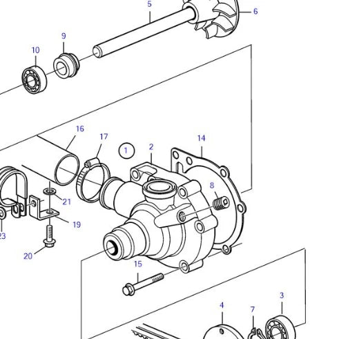 Circulating Water Pump for Volvo Penta Marine Diesel Engines (300 D31 D41)