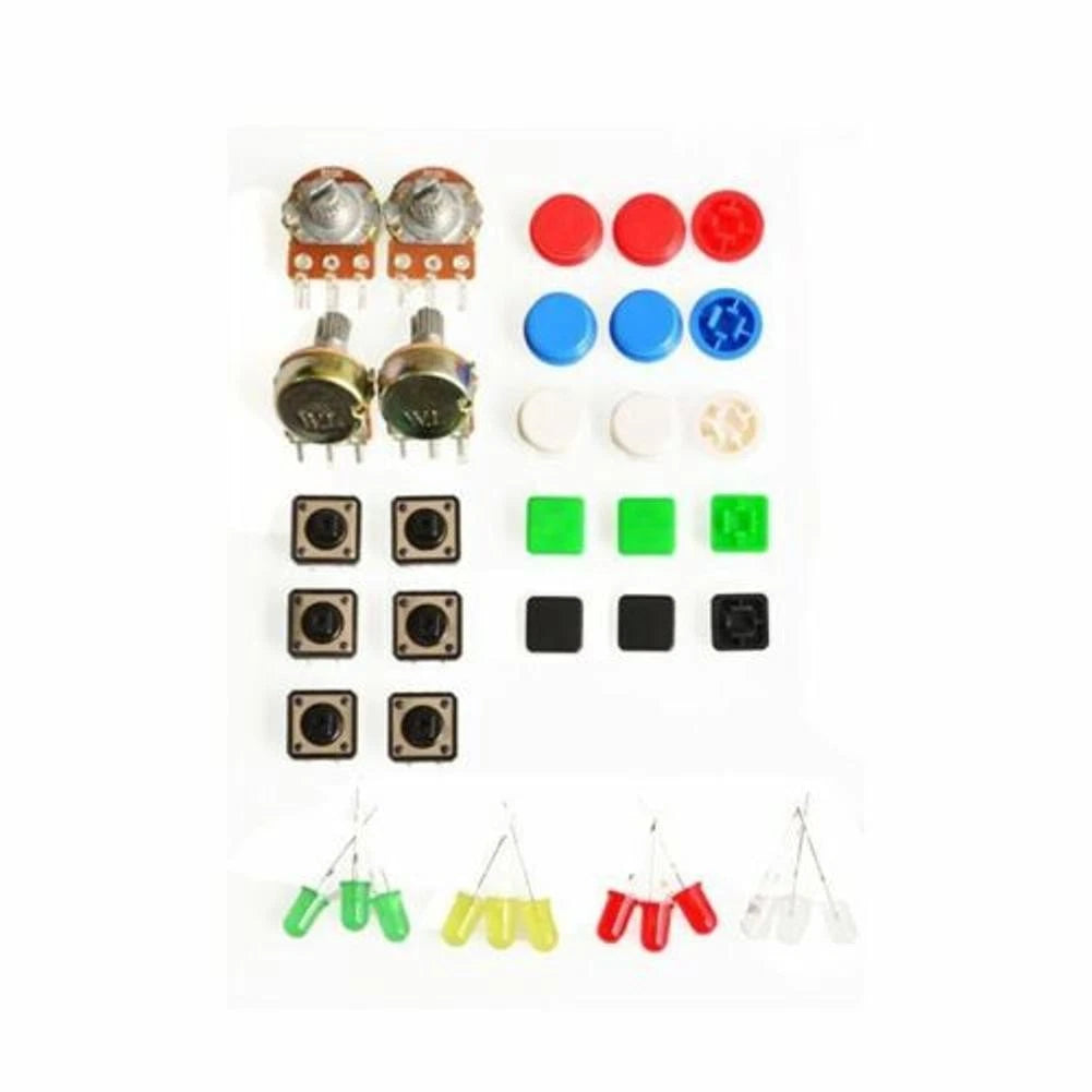Electronic Parts Pack Kit for Arduino (Resistors, Switch, Button)