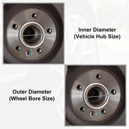 Set of 4 Hub Centric Rings for Auto (72.6mm to 66.9mm)