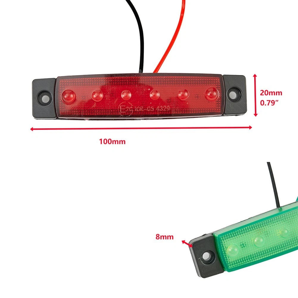 6LED Navigation Lights for Stern Boat Starboard DC12V IP65
